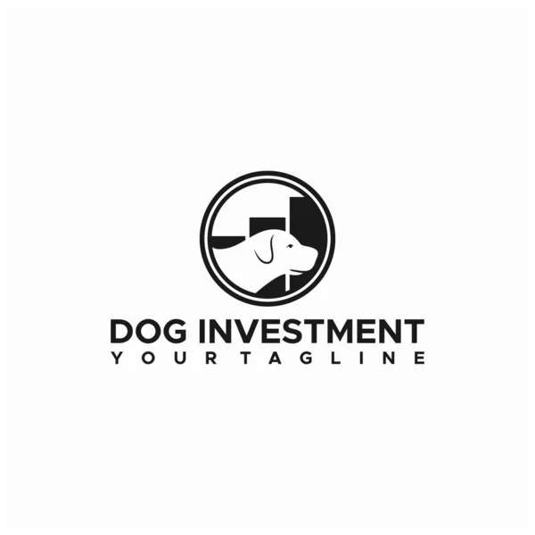 Дизайн Логотипа Собаки Инвестиций — стоковый вектор
