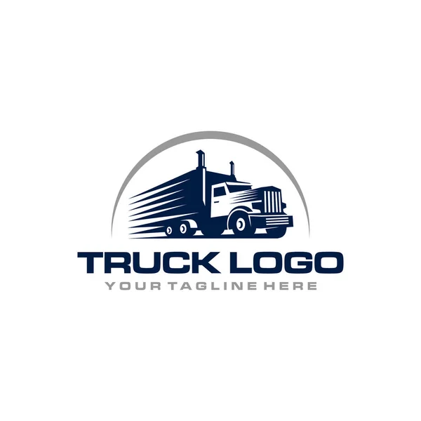 Truck Car Logistics Logo Sign Design — Stock Vector