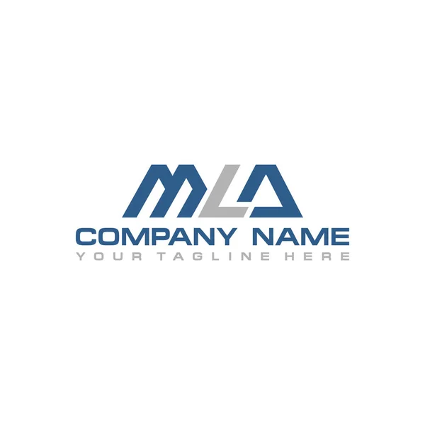 Mla Initial Logo Sign Design — Stockvektor