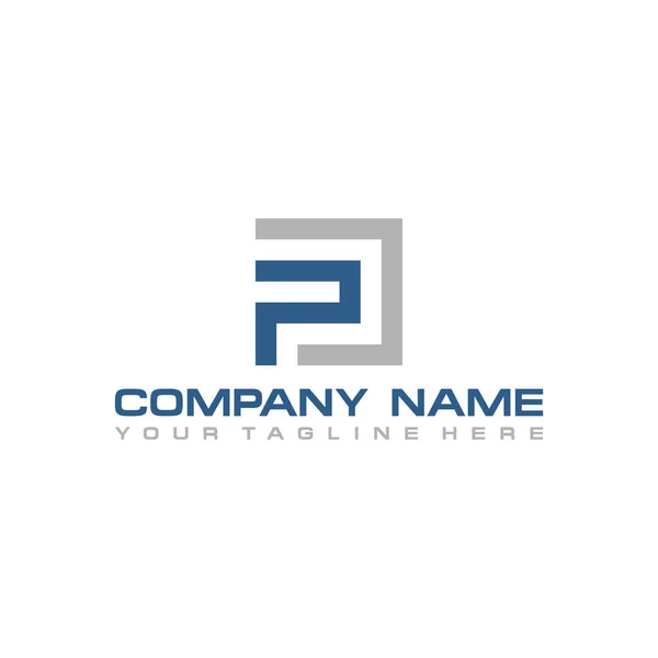 Initial Logo Sign Design Your Company — 스톡 벡터