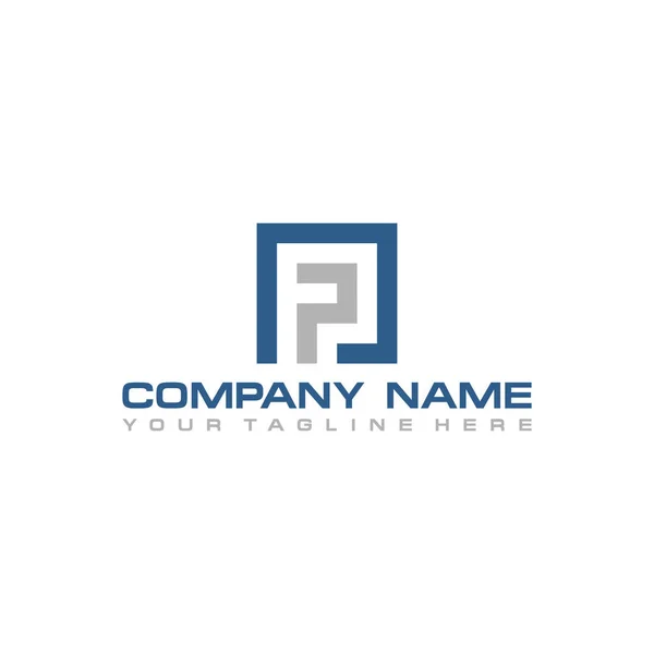 Initial Logo Sign Design Your Company — 스톡 벡터