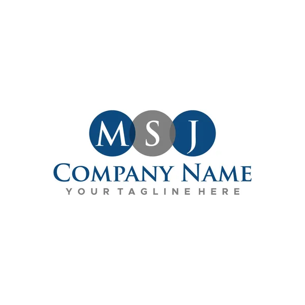 Msj Inicial Logo Sign Design Vector Stock — Archivo Imágenes Vectoriales