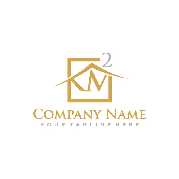 Alfabe harfleri Baş harfleri: Monogram logosu KM MK ve M