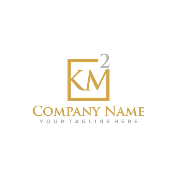 Alfabe harfleri Baş harfleri: Monogram logosu KM MK ve M