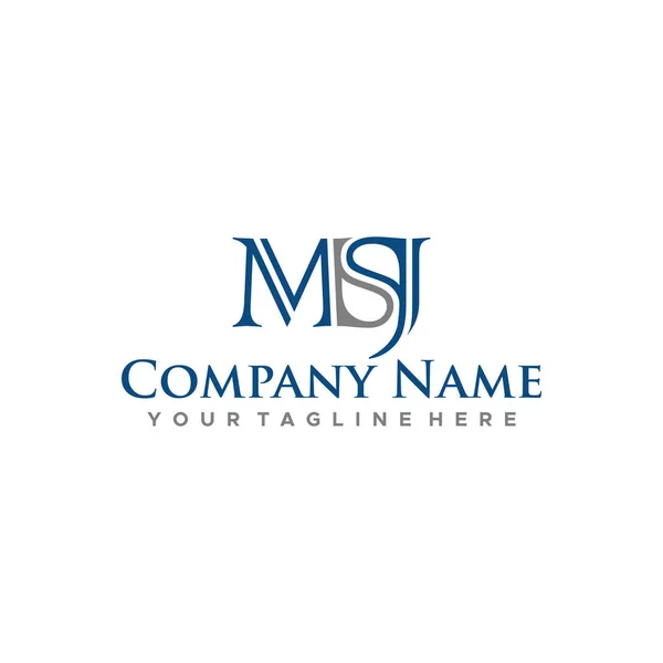 MSJ İlk Logo İmza Tasarım Vektörü Stoku