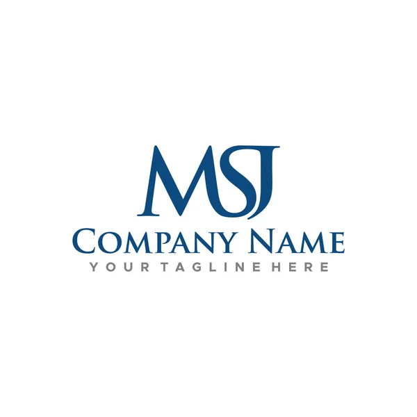 MSJ İlk Logo İmza Tasarım Vektörü Stoku