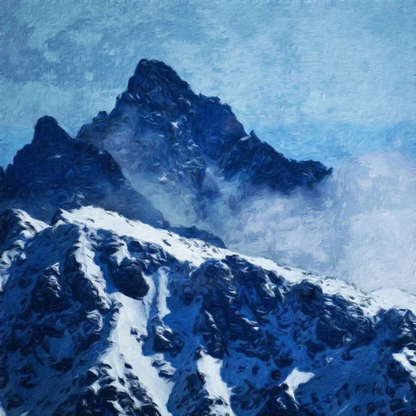 Suluboya ve yağlı boya doğa manzarası, ünlü seyahat ve turistik yer, poster, kağıt, tekstil veya tuval için açık hava tatil eğilimi. Modern sanat tasarımı duvar kağıdı. Duvar resimleri