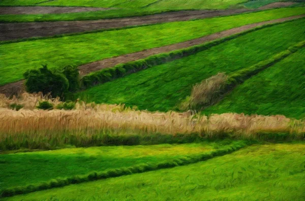 Aquarela Pintura Óleo Paisagem Natureza Viagens Famosas Lugar Turístico Impressão Fotografia De Stock