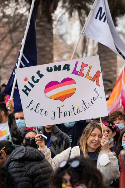チリにおけるジェンダー平等のための3月 Pride 2022 高品質の写真 — ストック写真