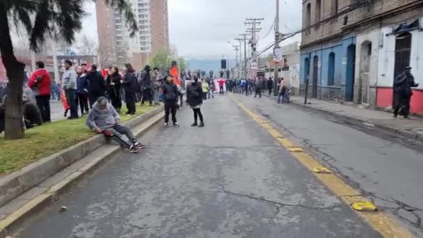 Santiago Chile Septiembre 2022 Manifestación Por Las Desapariciones Forzadas Dictadura — Vídeo de stock