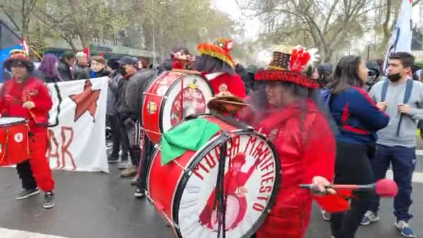 Santiago Chili Septembre 2022 Manifestation Pour Les Disparitions Forcées Dans — Video