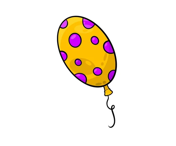 气球派对黄色装饰 — 图库照片