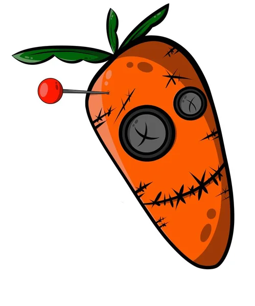 Морковный Вуду Хэллоуин — стоковое фото