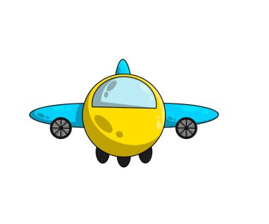 airplane icon. cartoon of plane illustration on white background