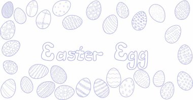 Paskalya yumurtası karalamaları Paskalya çizimleri resim çizimleri için boyama sayfası