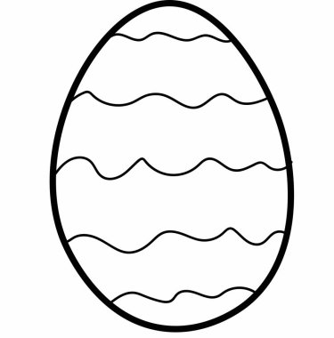 Paskalya yumurtası çizimi, dalgalı desenli sanat eseri, Paskalya karalaması.