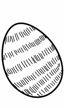 Boyama kitabı için paskalya yumurtası çizimi çizimi