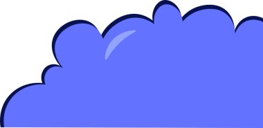 Mavi bulut simgesinin resmi bulutlu arkaplan yarım bulut