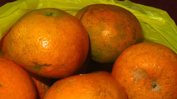 Granulado Borroso Imagen Naranja Fruta Manojo Naranjas Ronda Fruta Piel —  Fotos de Stock