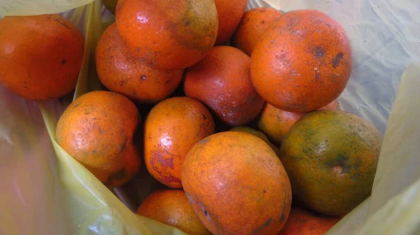 Granulado Borroso Imagen Naranja Fruta Manojo Naranjas Ronda Fruta Piel —  Fotos de Stock