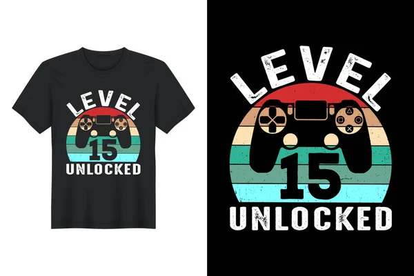 Level Unlocked Shirt Design — Stockvektor