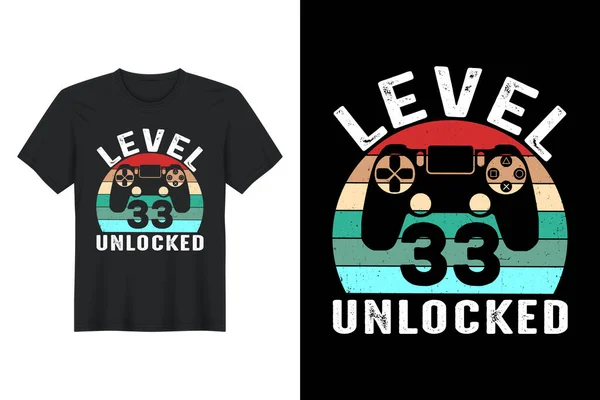 Level Unlocked Shirt Design — Stockvektor