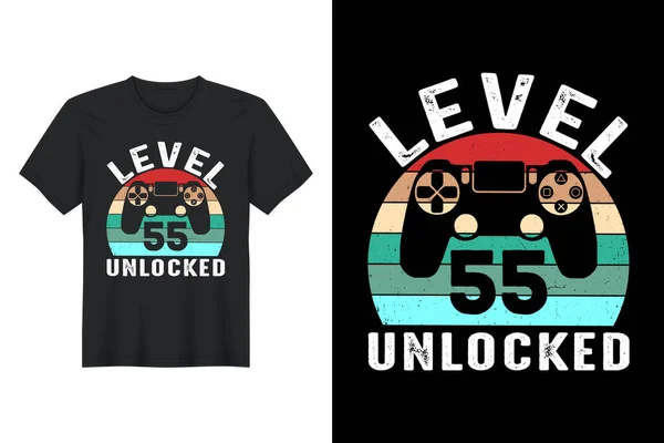 Level Unlocked Shirt Design — Archivo Imágenes Vectoriales