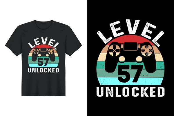 Level Unlocked Shirt Design — Stockový vektor