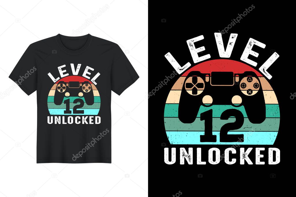 Level 12 Unlocked, T-Shirt Design