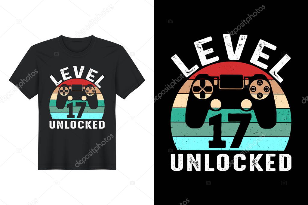 Level 17 Unlocked, T-Shirt Design