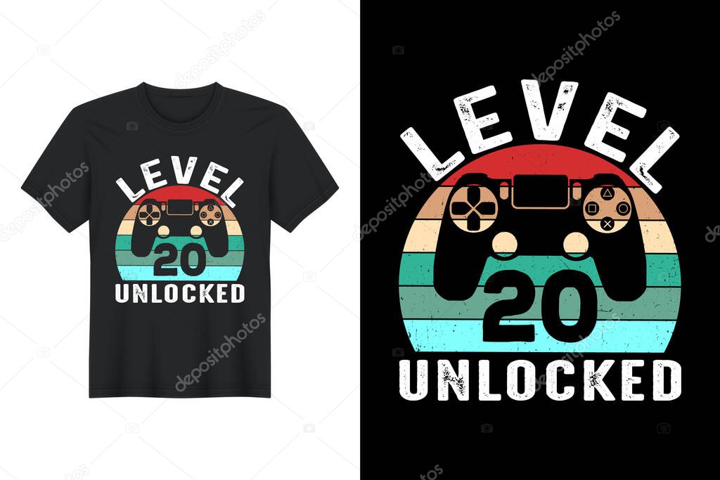 Level 20 Unlocked, T-Shirt Design