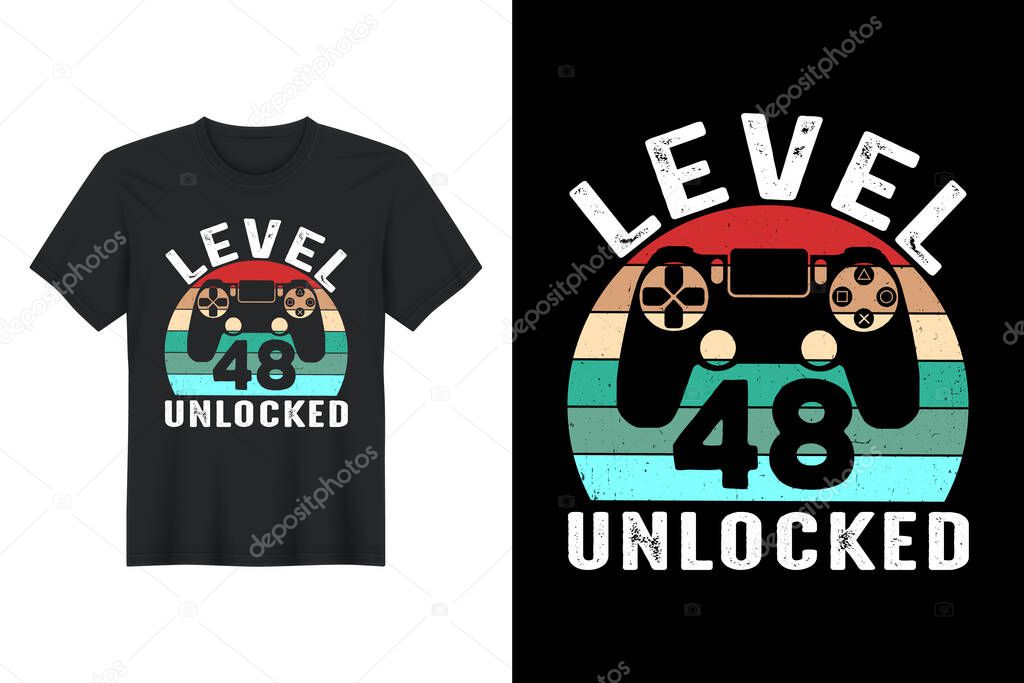 Level 48 Unlocked, T-Shirt Design