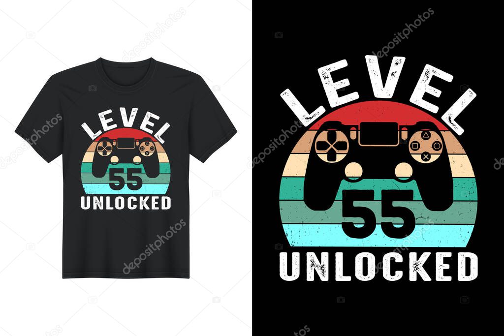 Level 55 Unlocked, T-Shirt Design