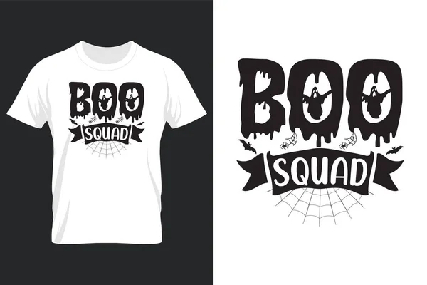 Boo Squad Απόκριες Svg Shirt Σχεδιασμός — Διανυσματικό Αρχείο