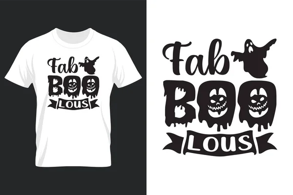 Fab Boo Lous Halloween Svg Shirt Design — 스톡 벡터