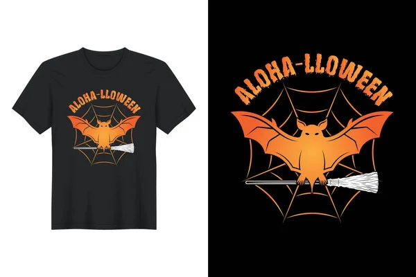 Aloha Lloween Απόκριες Σχεδιασμός Shirt — Διανυσματικό Αρχείο