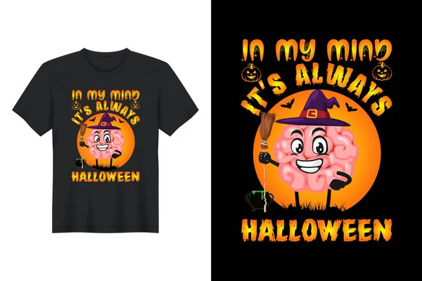 Mind Always Halloween Halloween Shirt Design —  Vetores de Stock