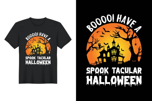 Spook Tacular Halloween Halloween Shirt Design — 스톡 벡터