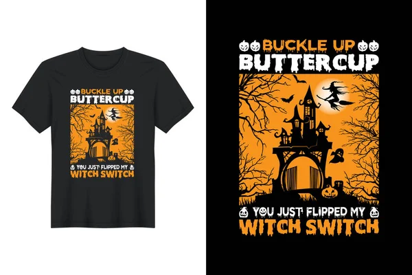 You Just Flipped Witch Switch Halloween Shirt Design — 스톡 벡터