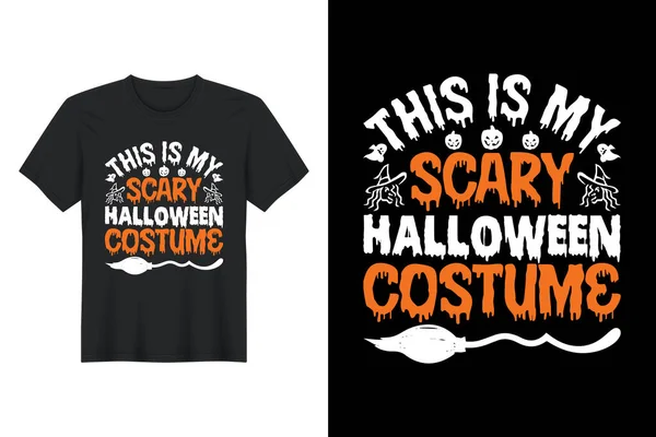Esta Minha Fantasia Halloween Assustador Halloween Shirt Design —  Vetores de Stock
