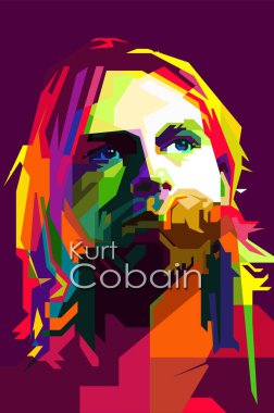 Kurt Cobain WPAP, Kurt Donald Cobain, Amerikalı şarkıcı, söz yazarı, sanatçı ve müzisyen. Grubun gitaristi, baş vokalisti ve baş söz yazarı olarak görev yapan Nirvana grubunun vokalistiydi..