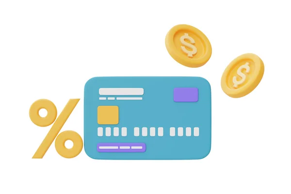 온라인 서비스 Online Cashback Service 크레디트 카드와 동전으로 디지털 Digital — 스톡 사진