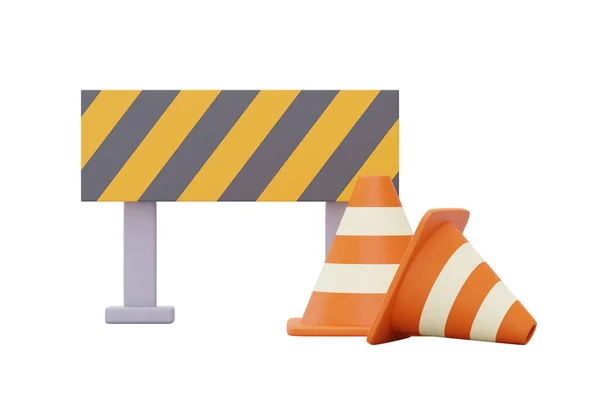Construction Sign Traffic Cone Construction Tools Equipment Happy Labour Day — Stock Photo, Image