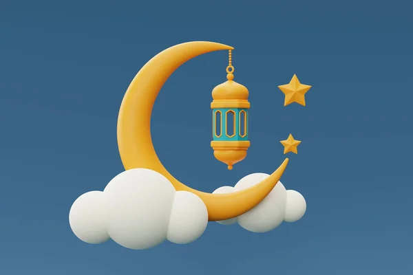 Ramadan Groeten Islamitische Vakantie Raya Hari Eid Adha Weergave — Stockfoto