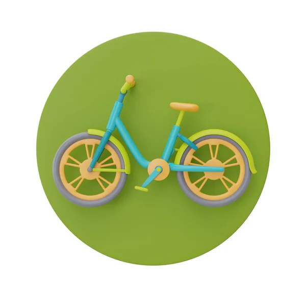 自行车符号 环保创新 清洁能源 3D渲染 — 图库照片