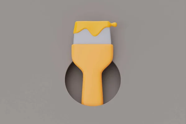 Construction Tools Equipment Paint Brush Isolated Grey Background Labor Day — Photo
