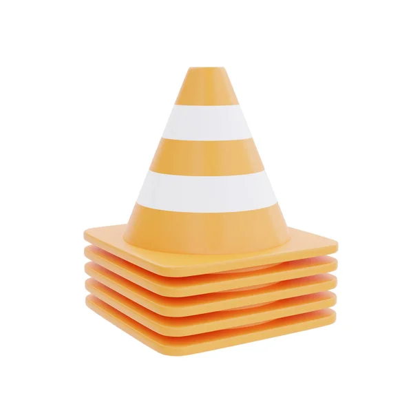 Traffic Cone Isolated White Background Construction Tools Equipment Labor Day — Stok fotoğraf