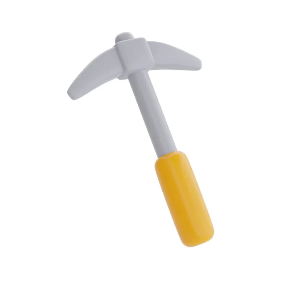 Construction Tools Equipment Pickaxe Isolated White Background Labor Day Renderin — Stock Photo, Image