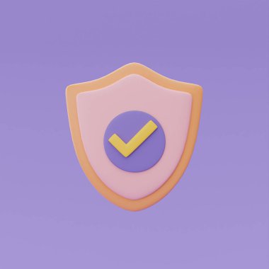 guard shield protection icon, Cloud computing technology and Online data storage for business network concept, 3d rendering