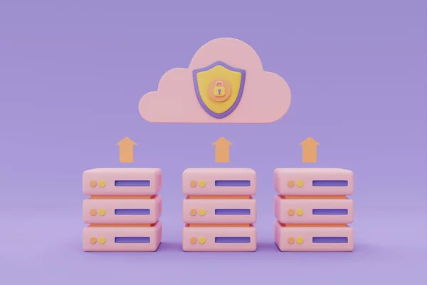 Cloud Computing Technology Online Data Storage Business Network Concept Server — ストック写真